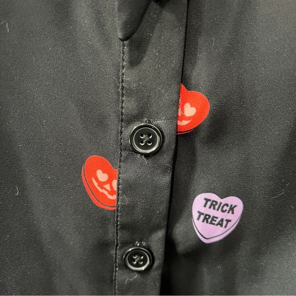 Unique Vintage Creepy Valentines/Halloween Blouse - Picture 6 of 8